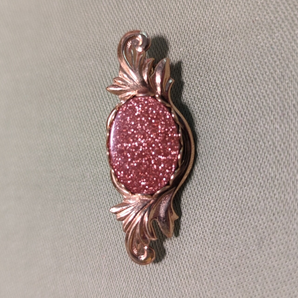 Vintage Goldstone Brooch